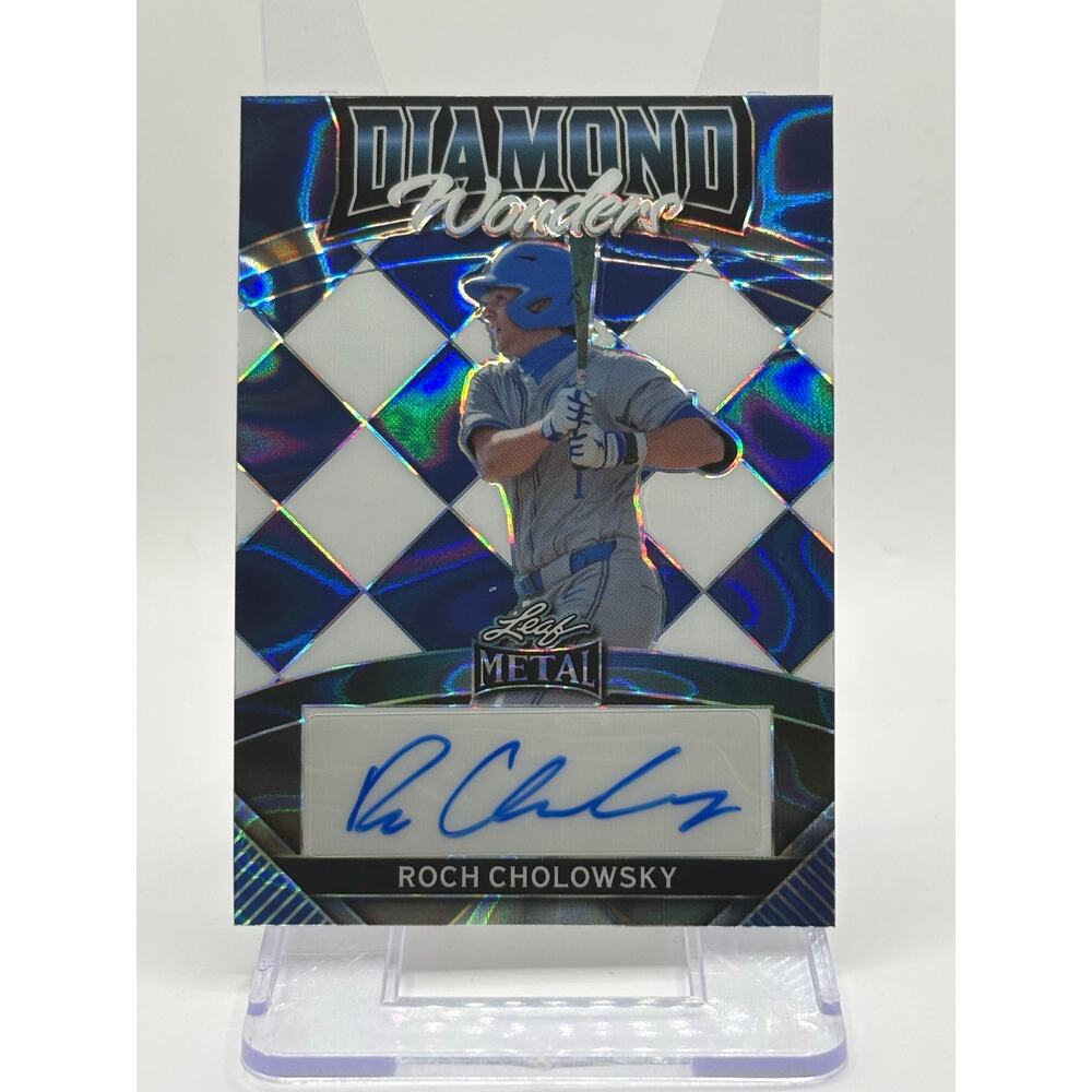 2024 Leaf Metal Baseball Roch Cholowsky Diamond Wonders Blue Lava Auto 3/15 SP